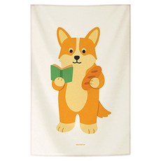 어번던스 견종백과 강아지 일러스트 패브릭 포스터 가리개 커튼 포스터, GM 871046