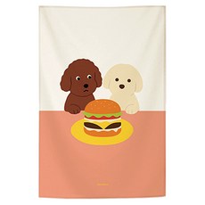 어번던스 견종백과 강아지 일러스트 패브릭 포스터 가리개 커튼 포스터, GM 871041