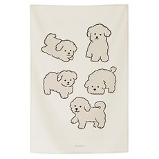 abundance 犬種百科 狗狗插畫 織物海報 遮蔽簾 窗簾 海報, GM 871038