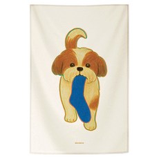 어번던스 견종백과 강아지 일러스트 패브릭 포스터 가리개 커튼 포스터, GM 871043