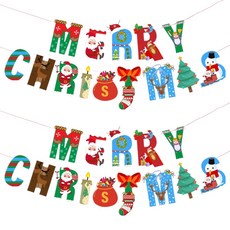 Glowus 聖誕裝飾品 聖誕樹裝飾, 2個, 旗幟06