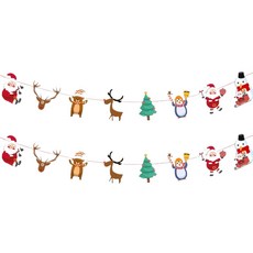 Glowus 聖誕裝飾品 聖誕樹裝飾, 2個, 旗幟07