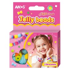 AMOS 阿摩司 My Style 軟Q果凍珠手鍊製作套組, 混合色, 2套