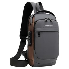 Apix 運動休閒郵差斜揹包, 1個, 灰棕色 B1