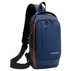 Apix 運動休閒郵差斜揹包, 1個, 藍棕色 C1