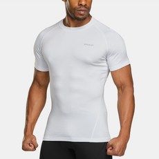 테슬라 남성용 언더레이어 기모 라운드 반팔티셔츠