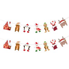 Glowus 聖誕裝飾品 聖誕樹裝飾, 2個, 旗幟09