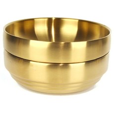 Neotree 鈦合金雙層麵碗 中 210 x 210 x 72 mm, 2個, 金色