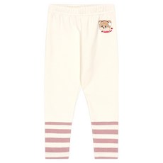 mollimelli Ttasom 熊熊條紋刷毛內搭褲