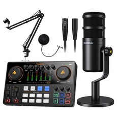 마오노 캐스터 AME2 Gen2 오디오 인터페이스 + 마이크 + 팝필터 + 스탠드 세트, 마이크(PD100) + 스탠드(BA20) + 팝필터(PF150F), 블랙