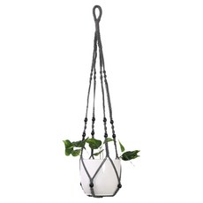 恐龍壁掛繩彩色網花盆架 款式1, 單色, 一層