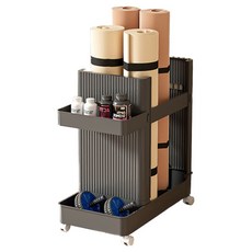 Yesone 健身運動用品收納推車 2層 50 x 26.7 x 55 cm, 1個, 灰色1