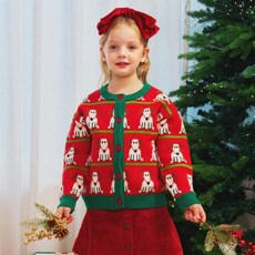 미니도우 아동용 닥스퍼피 크리스마스 가디건