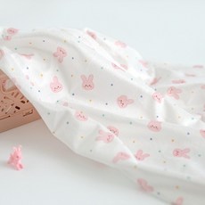 Lily Fabric 狗狗 E DTP 寬幅 超細纖維 2mm 兔子 抱枕布料, 1個, 白象牙色