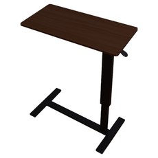 ONE HOUSE 丹尼爾無段氣動升降邊桌 折疊款 OH-K201-A1, 黑胡桃