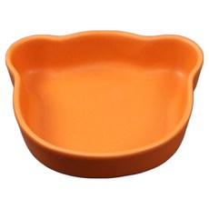 Dalsogum 韓國製造 陶瓷甜點麥片小熊碗 大, 橘色, 1個