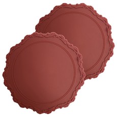 오마주 멜로우스페이스 실리콘 티코스터, 레드, 2개