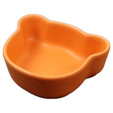 Dalsogum 陶瓷優格冰淇淋優格熊熊碗 小, 橘色, 1個