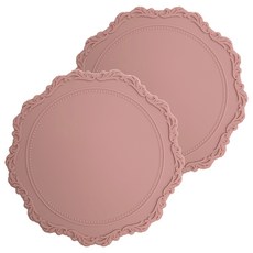 O'homage Mellowspace 矽膠杯墊, 2個, 麻粉色