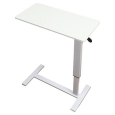 ONE HOUSE 丹尼爾無段氣動升降邊桌 經典款 OH-K201-2, 月光白