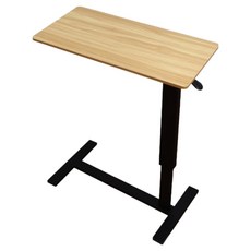 ONE HOUSE 丹尼爾無段氣動升降邊桌 經典款 OH-K201, 原木色