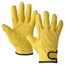 한우 용접 알곤 양피 이중덧댐 가죽장갑 양손착용 세트, 노란색, 1세트