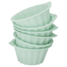 SiliPot 矽膠馬芬烤模 深薄荷綠, 6個