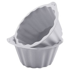 SiliPot 韓國製造 矽膠瑪芬模具 灰色, 2個