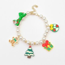 코코스튜디오 고양이 강아지 악세사리 인식표 메리목걸이, 1개, 그린