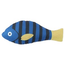 寵物星樂園 麻布貓薄荷小魚 虎斑魚, 藍色, 1個