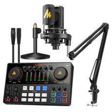 마오노 캐스터 AME2 Gen2 오디오 인터페이스 + 마이크 + 스탠드 세트, PM500(마이크), BA20(스탠드), 블랙