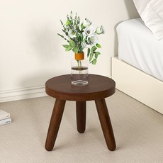 소하임 원목 미니 스툴, 1개, 월넛