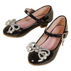 하라로이 여아용 진주리본 공주님 메리제인 굽구두