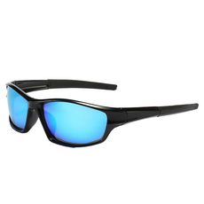어픽 액티브 스포츠 패션 선글라스, 블랙테 블루렌즈, 1개
