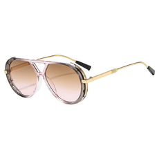 Apeak 運動休閒雙梁太陽眼鏡, 1個, 透明棕框玫瑰金鏡片 C7