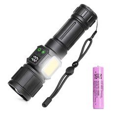 비센드 고성능 듀얼 LED 줌 라이트 손전등 BS-T400, 1개, 블랙