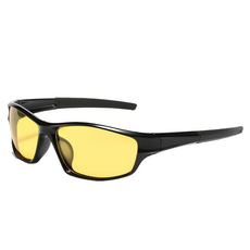 어픽 액티브 스포츠 패션 선글라스, 블랙테 옐로우렌즈, 1개