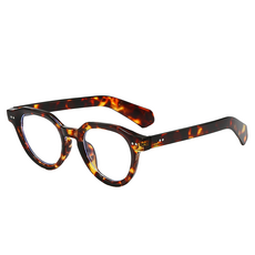 APIC 運動時尚圓框太陽眼鏡, 1個, 玳瑁色鏡框 透明鏡片 D6