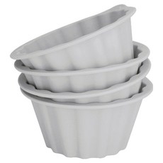 SiliPot 韓國國內生產 矽膠瑪芬模具 灰色, 4個