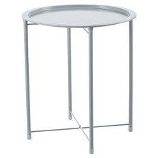 樂嫚妮 活動型圓盤茶几桌, 灰色