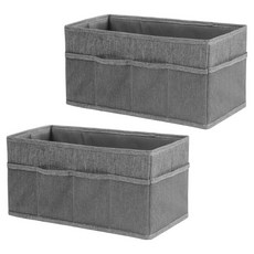 JOSIC 加厚陽離子摺疊收納盒, 2個, 灰色