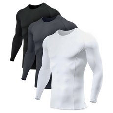 ATHLIO 男款內搭長袖T恤 3件組