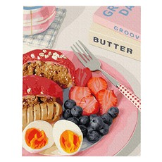 Play about DIY名畫油畫繪圖組 40 x 50 cm, 1套, 粉紅擺盤