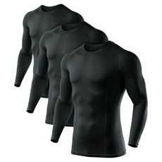 애슬리오 남성용 언더레이어 긴팔 티셔츠 3p