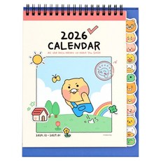 KAKAO FRIENDS Everyday 2026索引桌曆, 1個, 多色