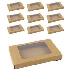 Inp 禮品開窗盒 直12.5號 12.5 x 8.5 x 1.5 cm, 10個, 牛皮