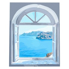 Play about DIY 名畫油畫繪圖套組 40 x 50 cm, 海洋的氣息