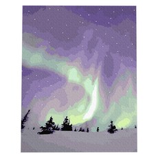 Play about DIY名畫油畫繪圖組 40 x 50 cm, 1套, 星光下的極光