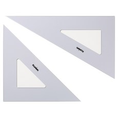 KORING 模板製圖用三角尺2件組 45cm KS-1-45, 1套, 單一顏色