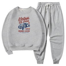 일루소 남여공용 소프트 특양면 오리지널클래식 트레이닝 맨투맨 + 조거 바지 세트